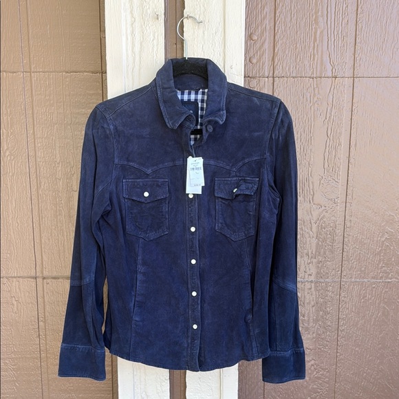 Women's Blue Suede Shirt /Jacket